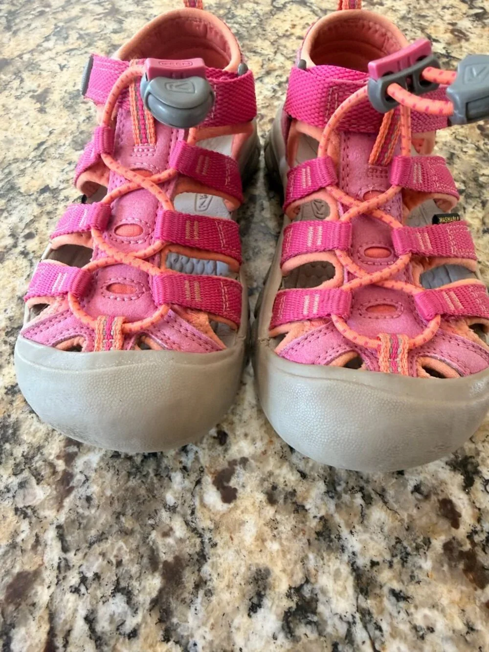 KEEN Kids Pink Coral Closed Toe Sport Water Sandals Size 12